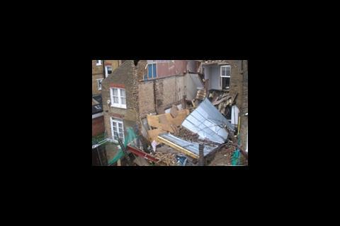 House collapse in Clapham